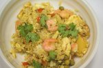 Тайский рис с креветками и ананасом / Thai rice with shrimp and pineapple